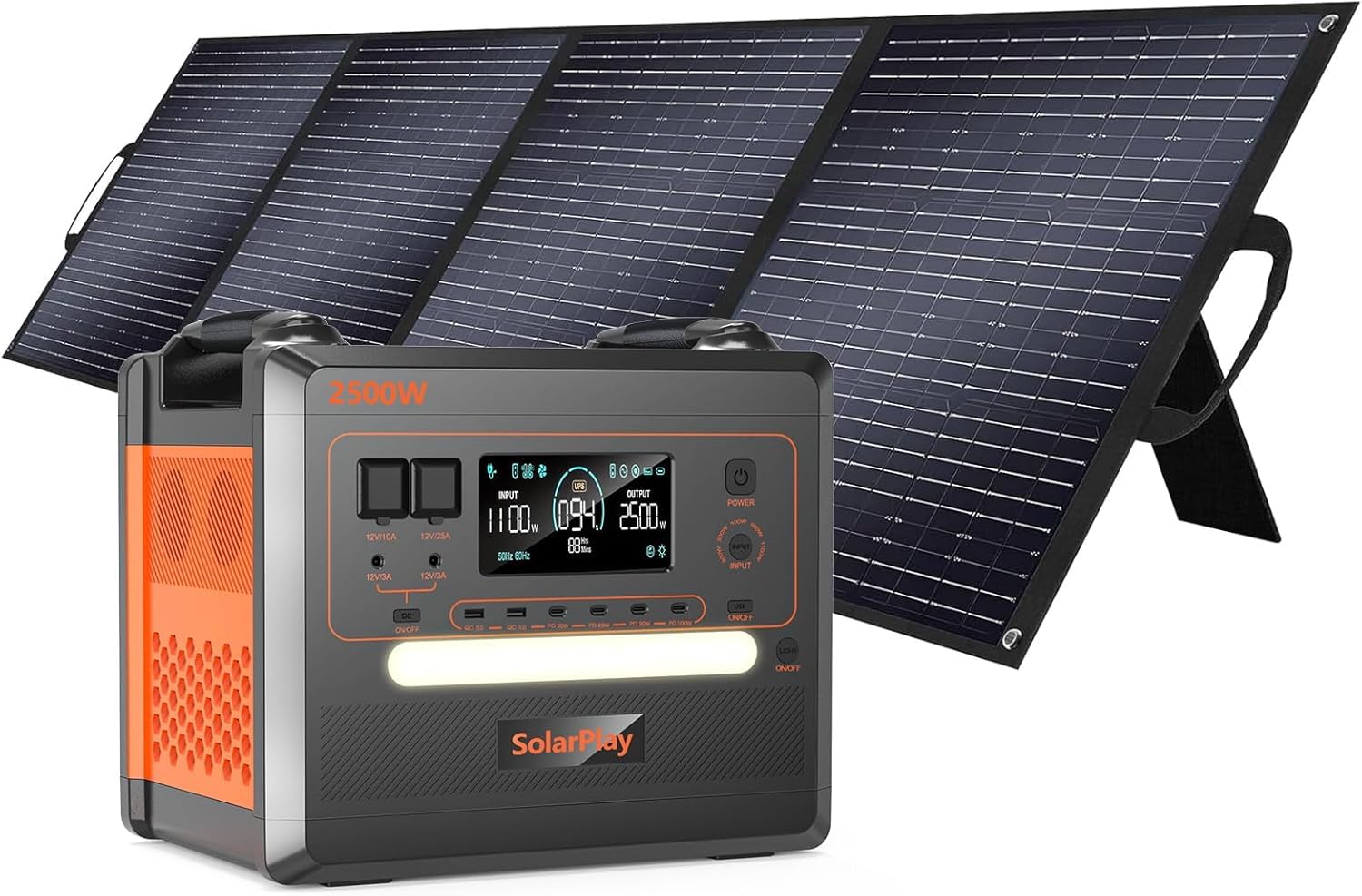 Amazon.com: SolarPlay 2500W Portable Power Station(Peak 4800W